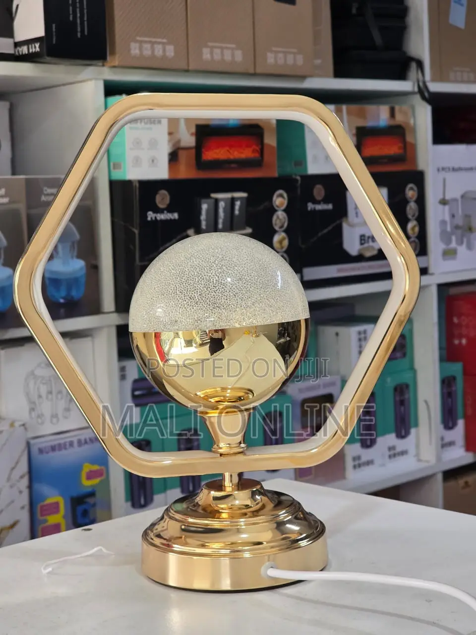 Nordic Hexagon Table Lamp Led Desk Light Gold Minimalist Eye Prot