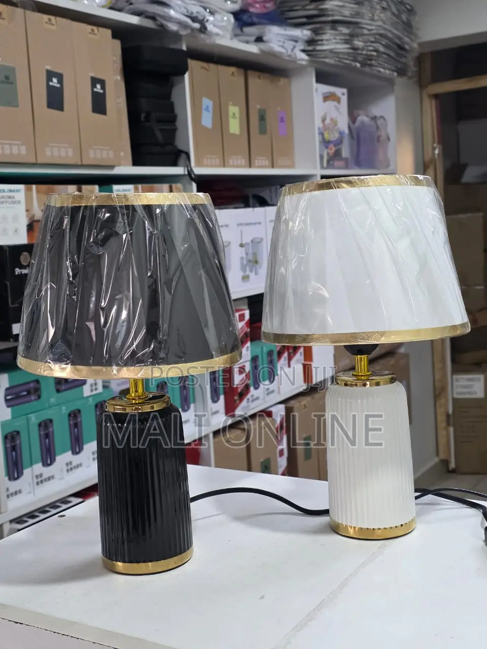 Nordic Vintage Table Lamp Minimalist Fabric Lampshade 35cm Decorative