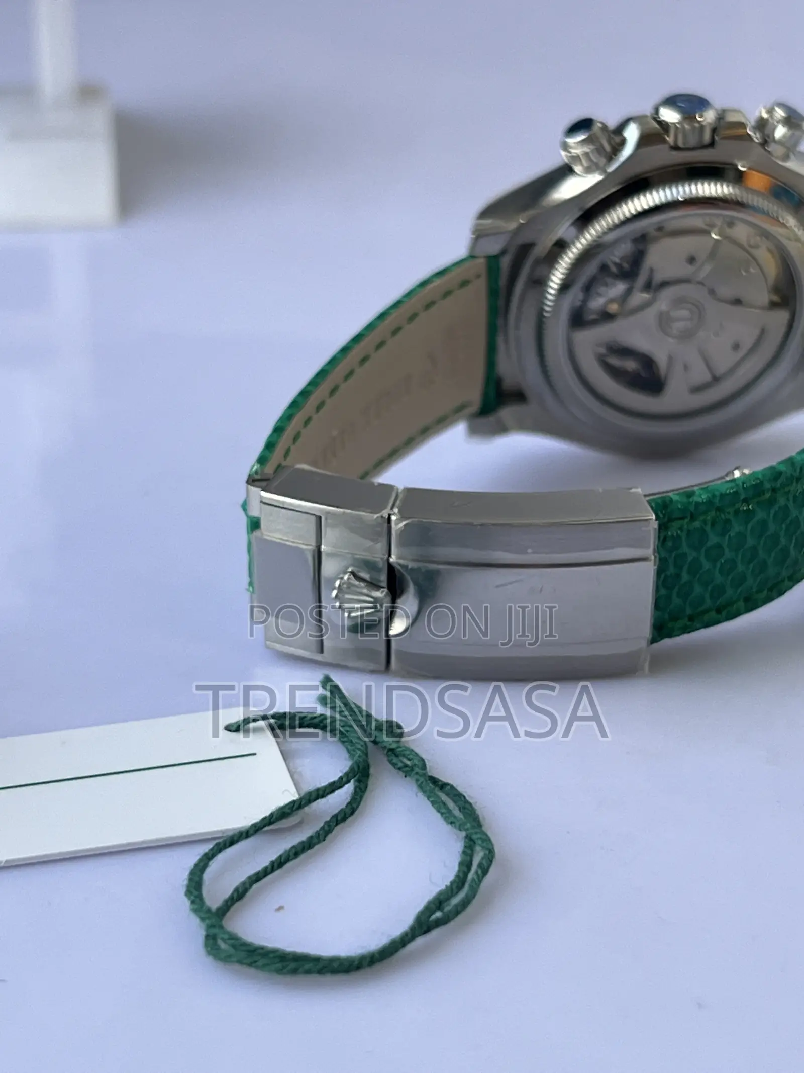 Rolex Daytona Green Dial Emerald Bezel Lizard Pattern Green Leather