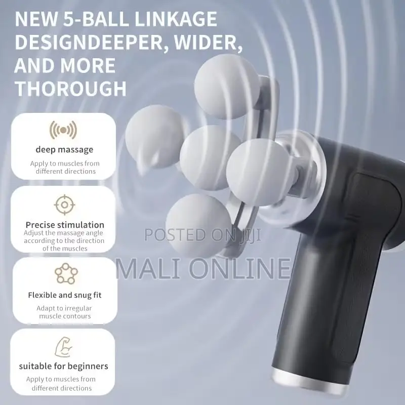 Photomassage Gun Body Massager Handheld Vibration Device 9 Heads