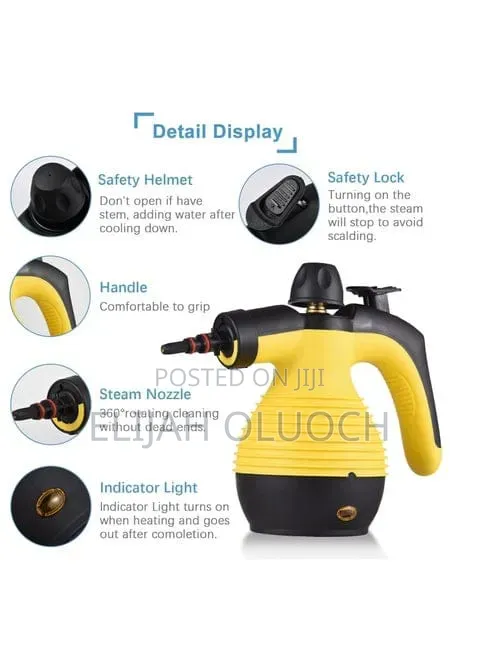 All Purpose Electric 9in1 Steam Cleaner Now Available in Yellow