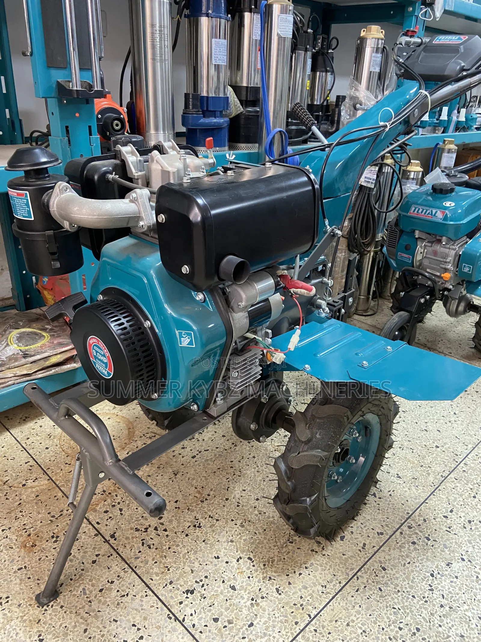 Total 10hp Diesel Air-cooled Power Tiller Machine