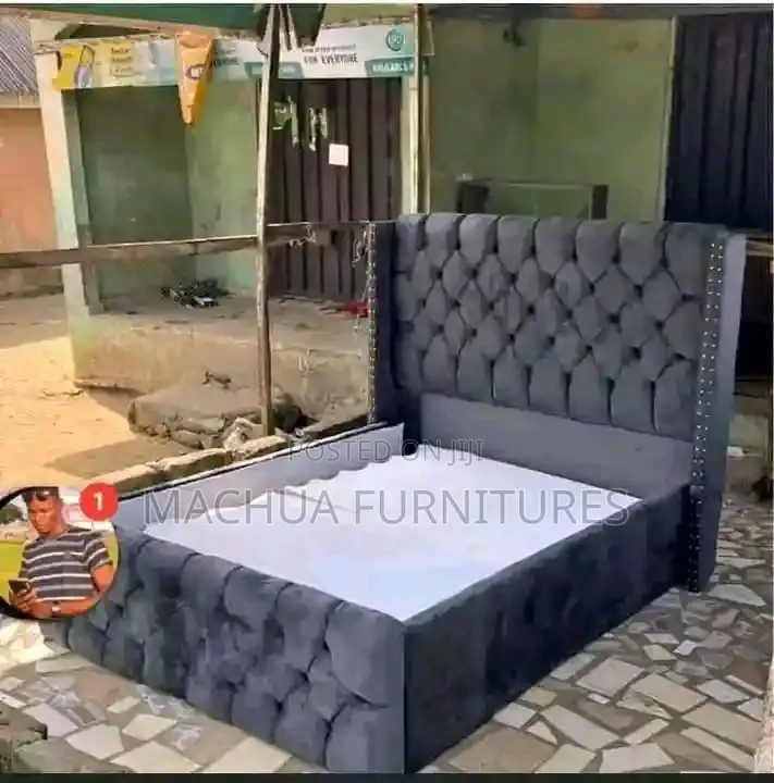 Black Unique Bed Queen Size