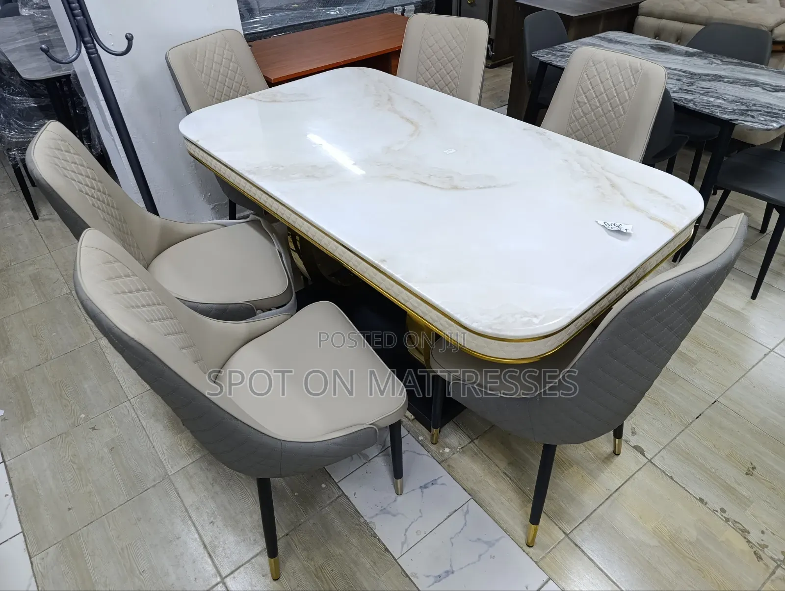 Cutesy! 6-Seater Dining Set With Marble Top Table. Delivery Available!