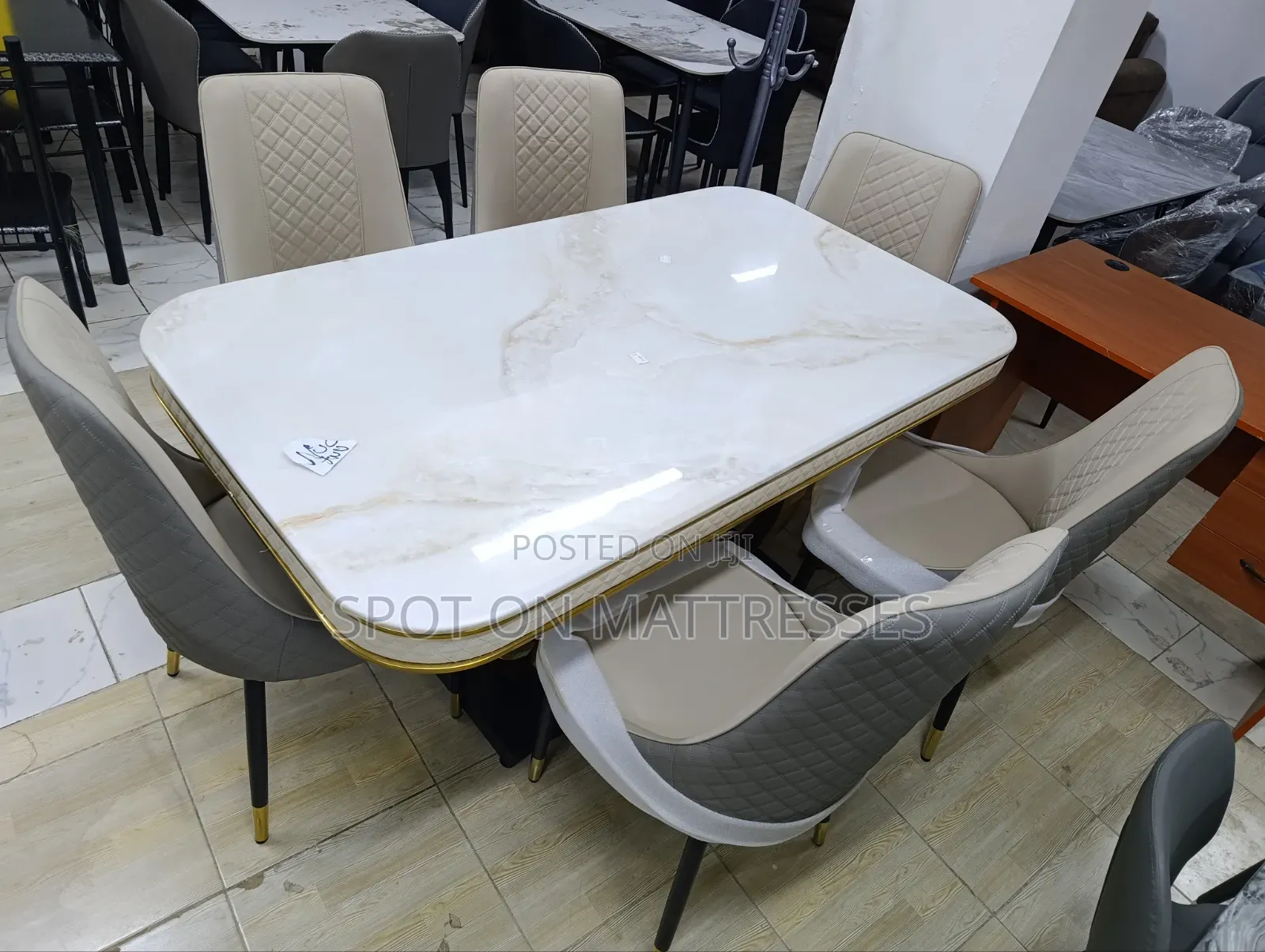 Cutesy! 6-Seater Dining Set With Marble Top Table. Delivery Available!