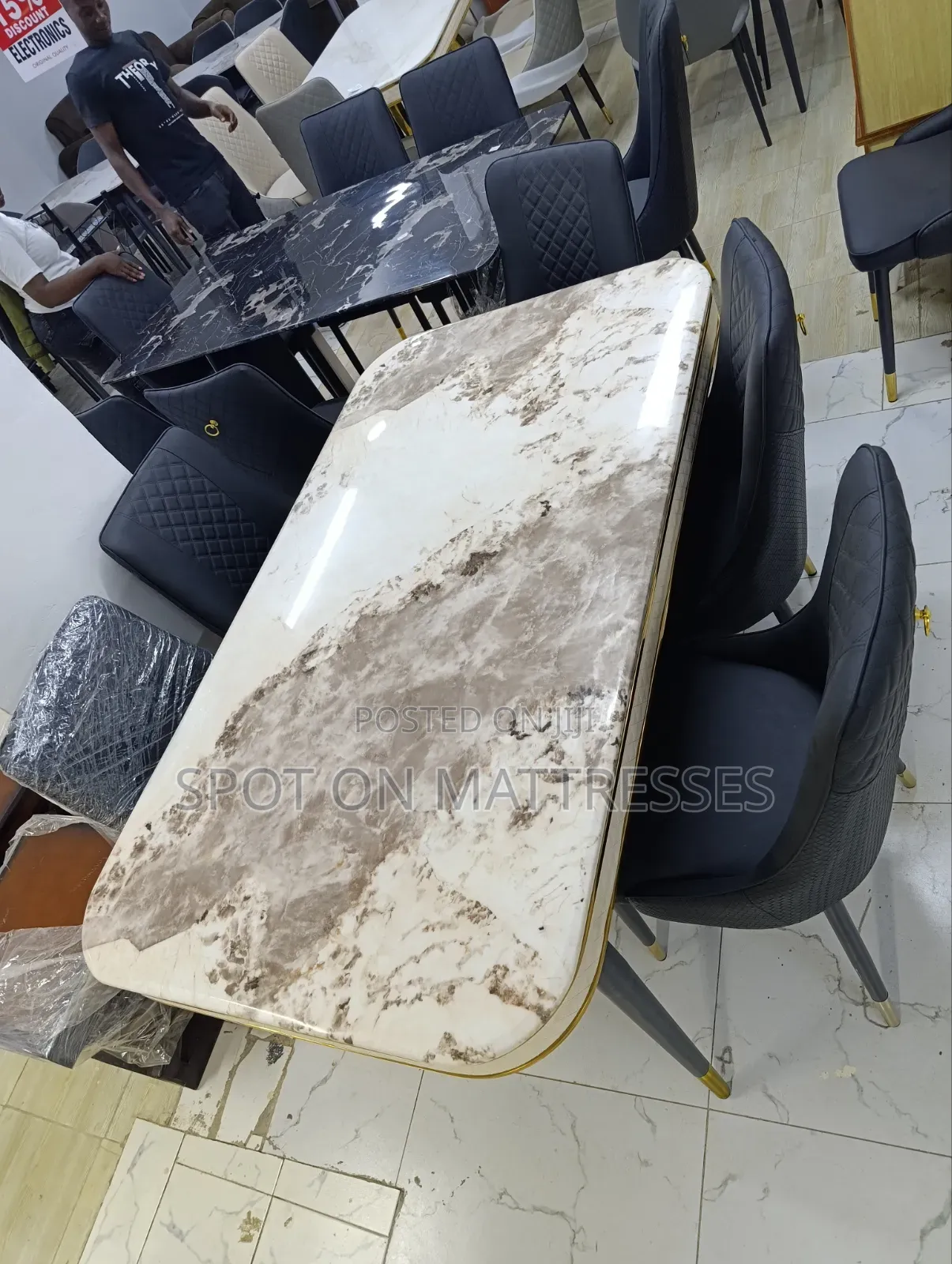 Cutesy! 6-Seater Dining Set With Marble Top Table. Delivery Available!
