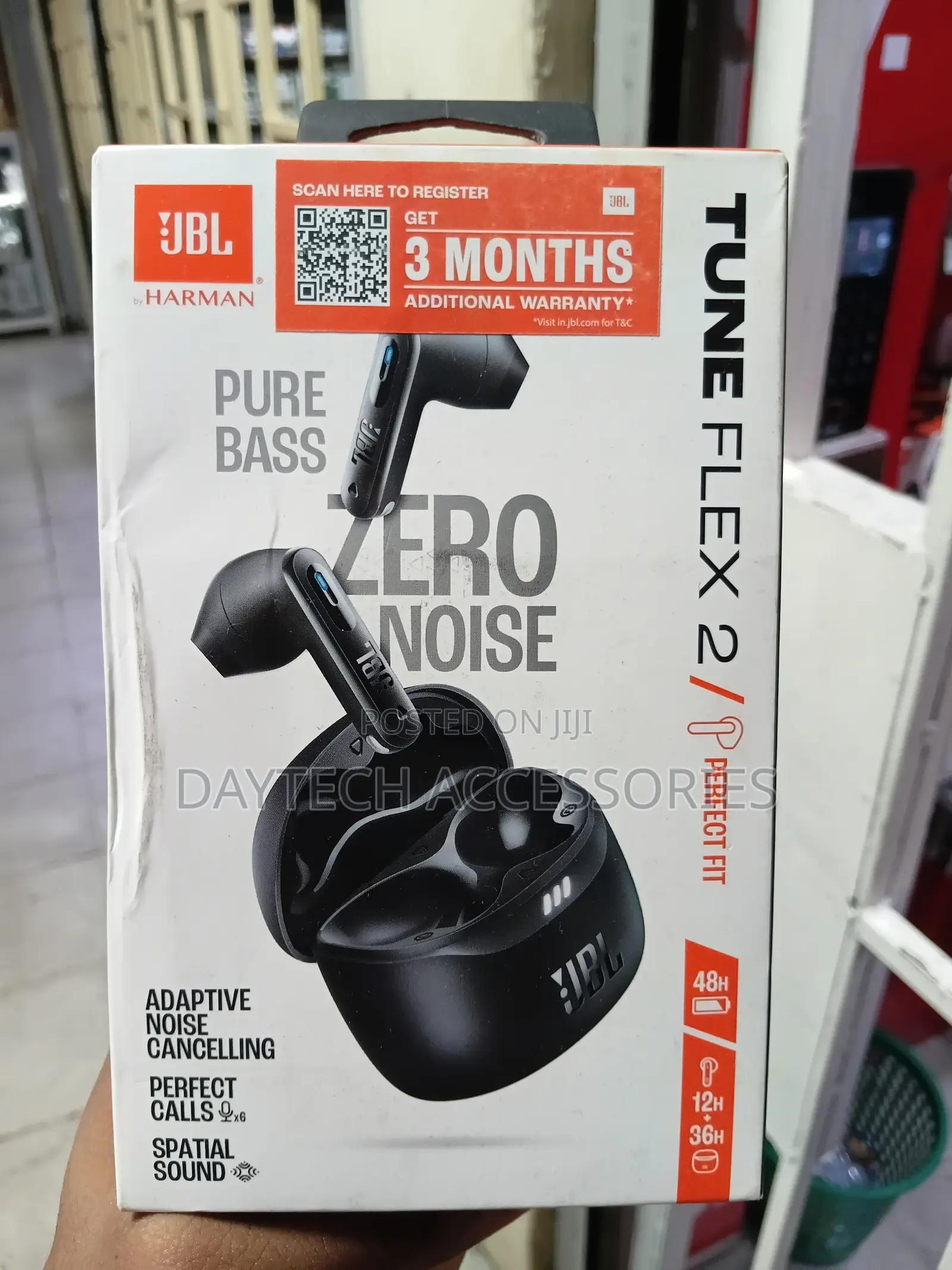 Jbl Tune Flex 2 True Wireless Noise Cancelling Earbuds - Black
