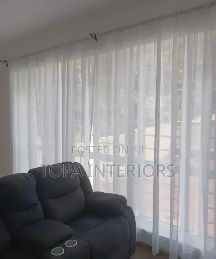 Made to Measure White Living Room Sheers for Sale in Nairobi Kenya