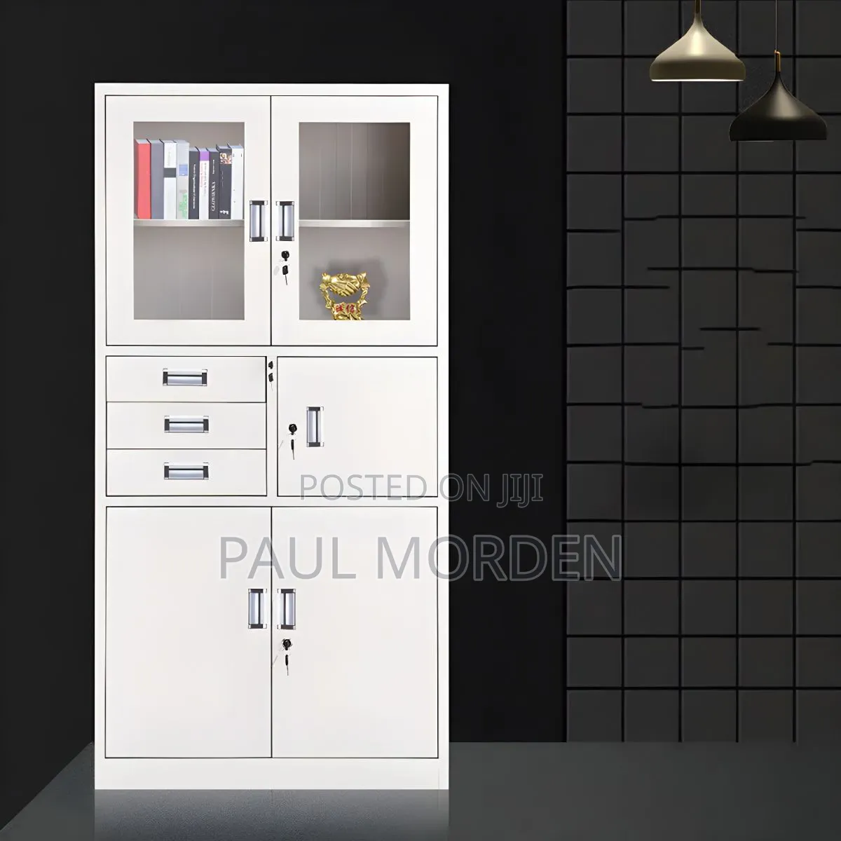 Half Glass Safe Cabinet File (Cabinet With Safe Password)