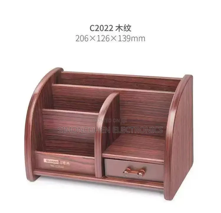 Glosen Wooden Desk Organizer for Table - Home, Office, School Etc