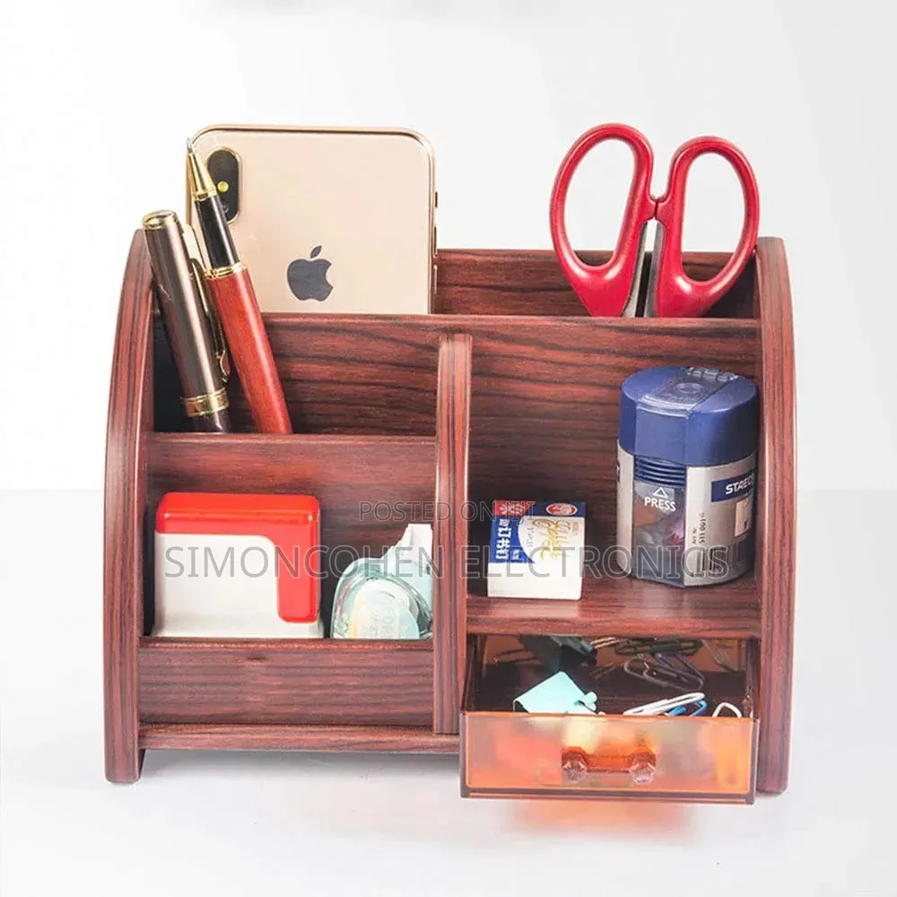 Glosen Wooden Desk Organizer for Table - Home, Office, School Etc