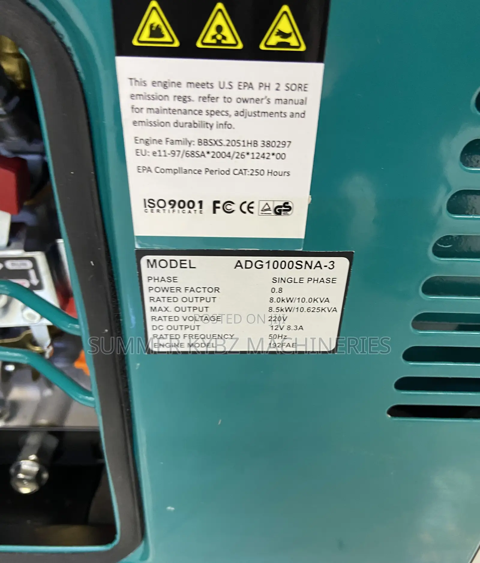 Powerful Premier Silent Diesel Generator 10kva With Ats