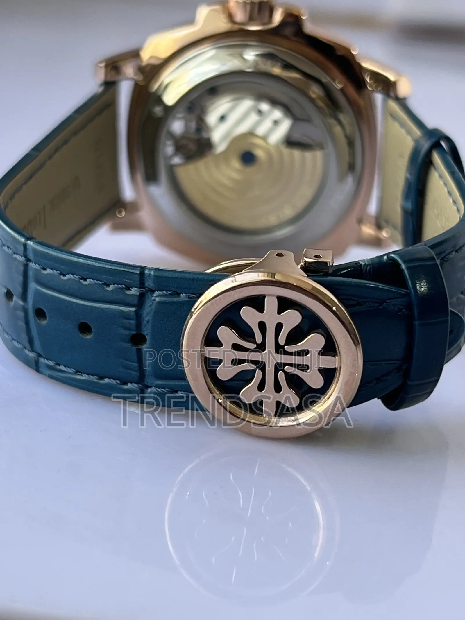 Patek Philippe Tourbillon Blue Dial/Straps Rosegold Watch