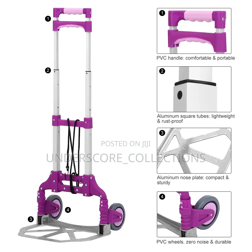 Tolsen Foldable Hand Trolley Made of Heavy-Duty Metal