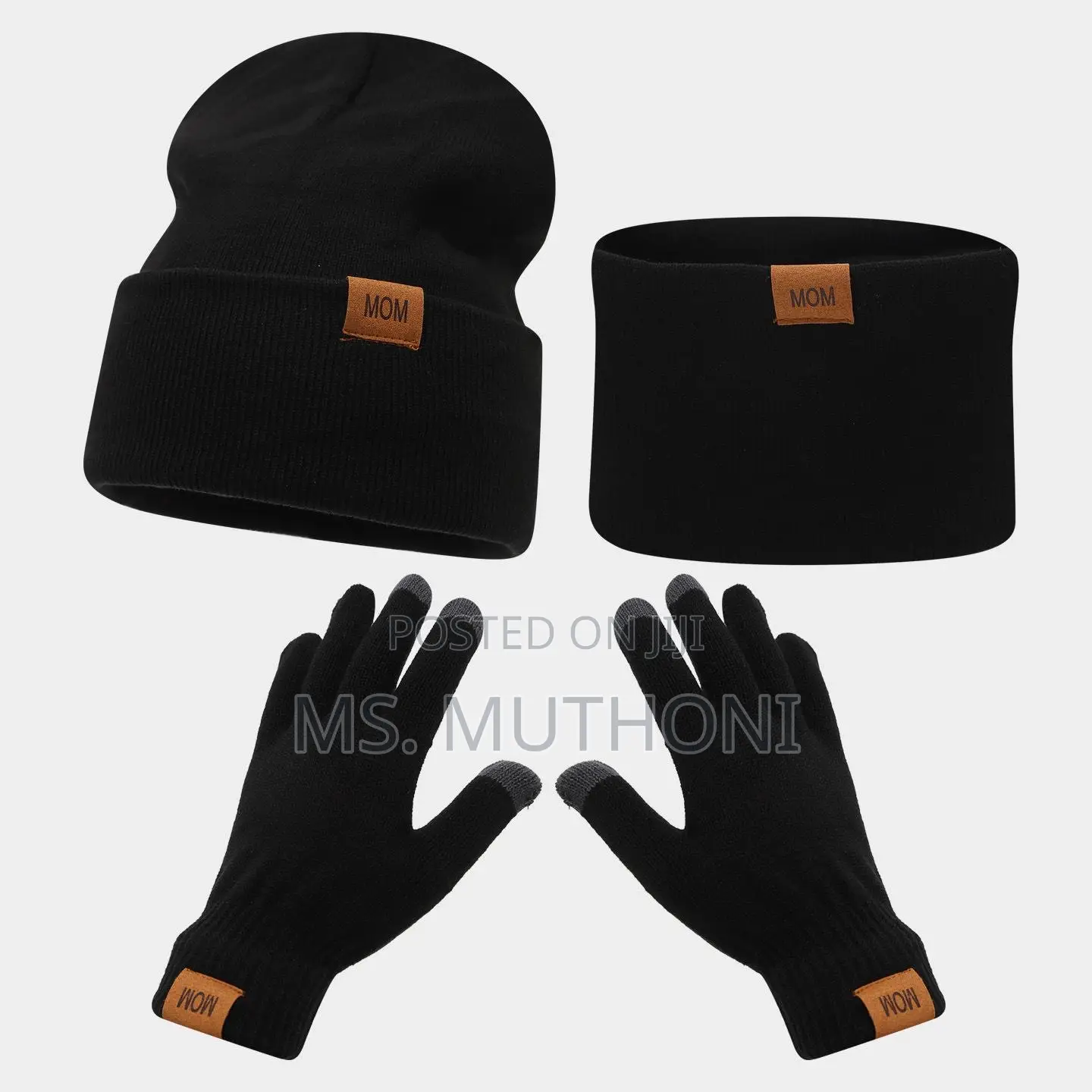3pcs Knitted Winter Set (Beanie , Scarf , Gloves )