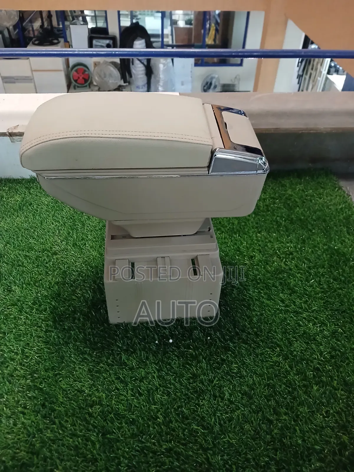 Premium Universal Beige Car Armrest Console Storage Box
