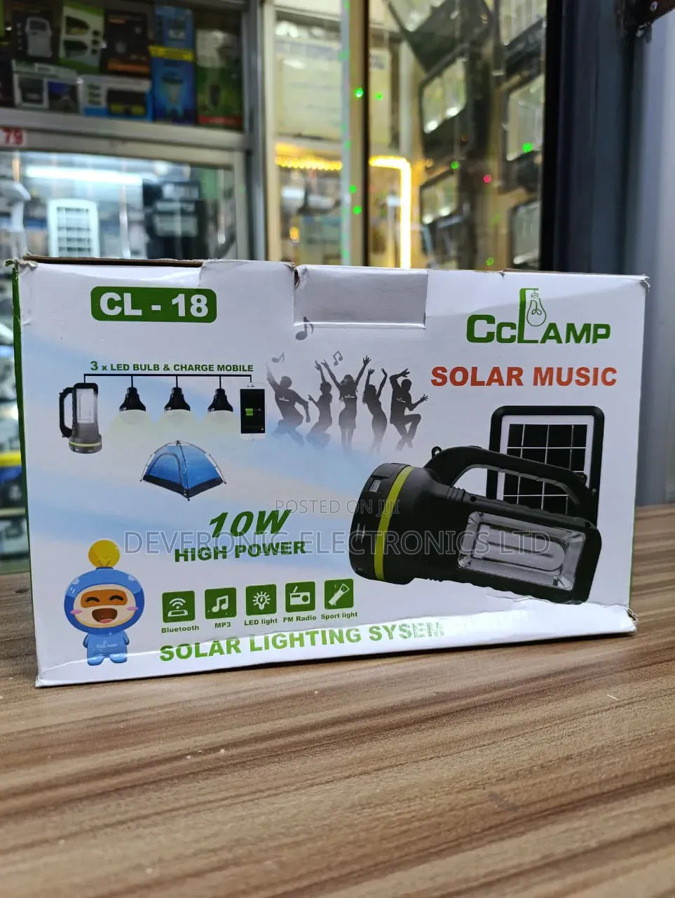 *Cclamp Cl-18 Solar Lighting System With Radio