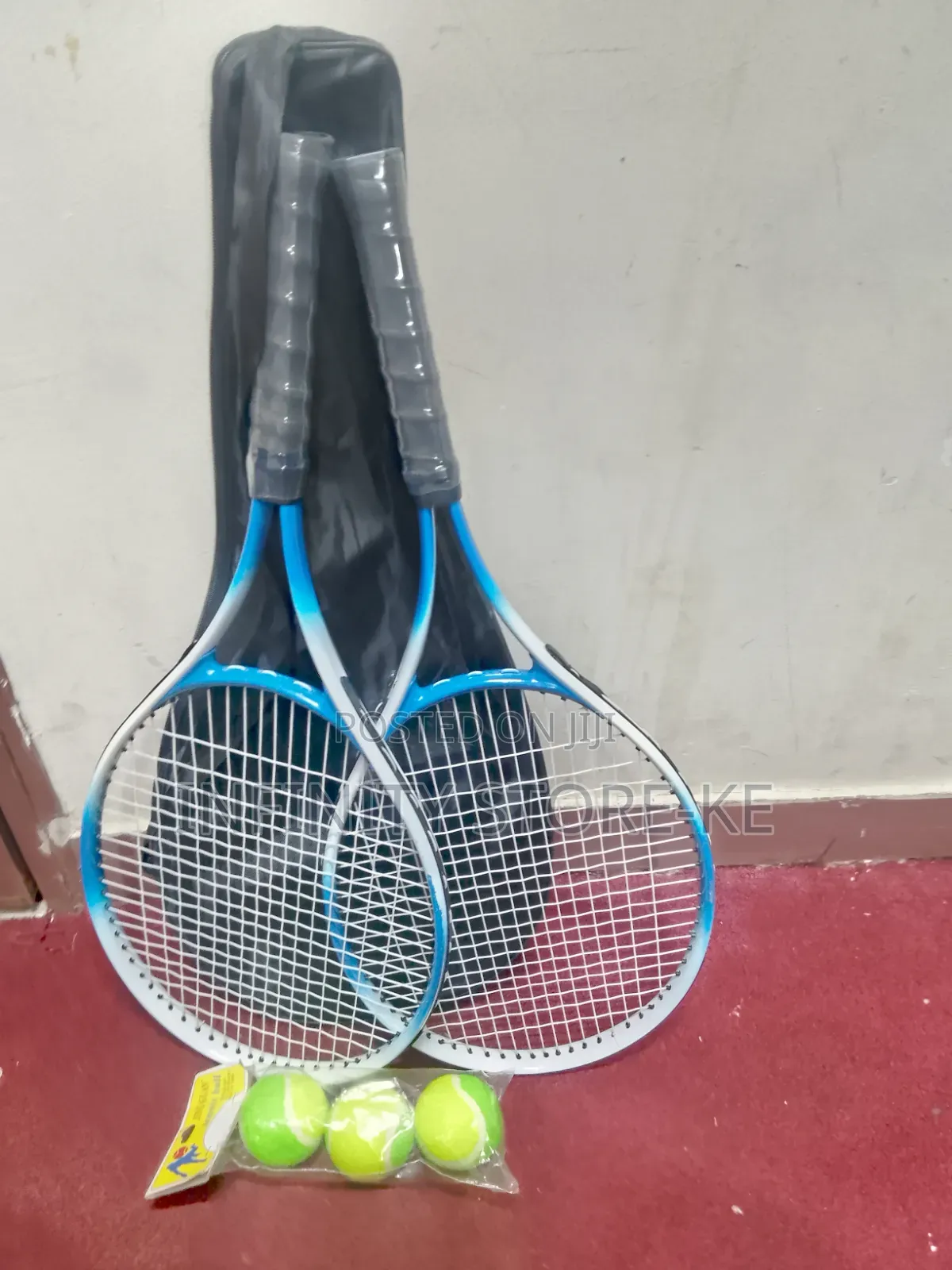 A Pair Lawn Tennis Rackets, 3 Balls and Carrier Bags