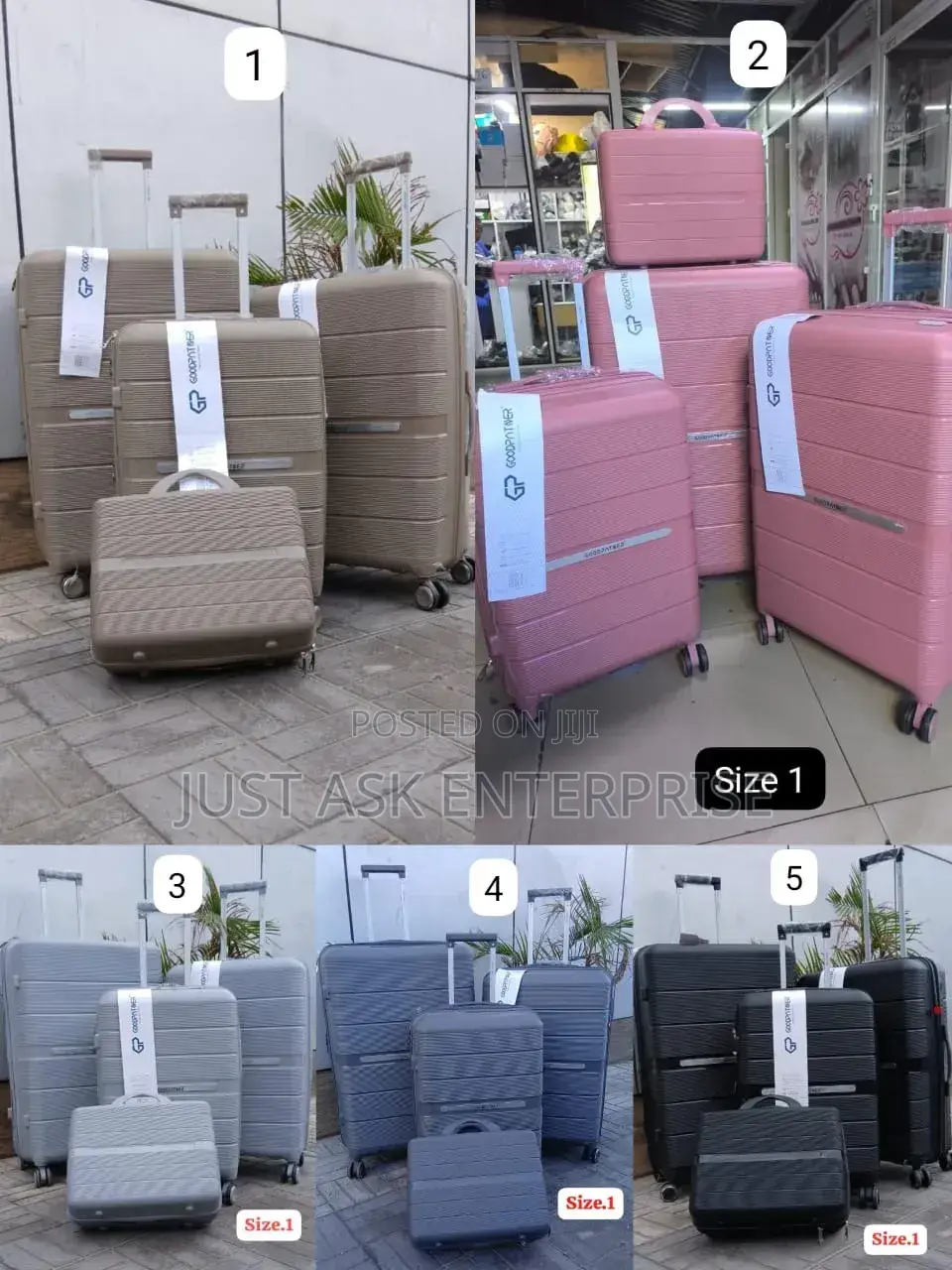Quality Rubber Suitcases - 4 in 1 Cases (Sizes: 3 4)