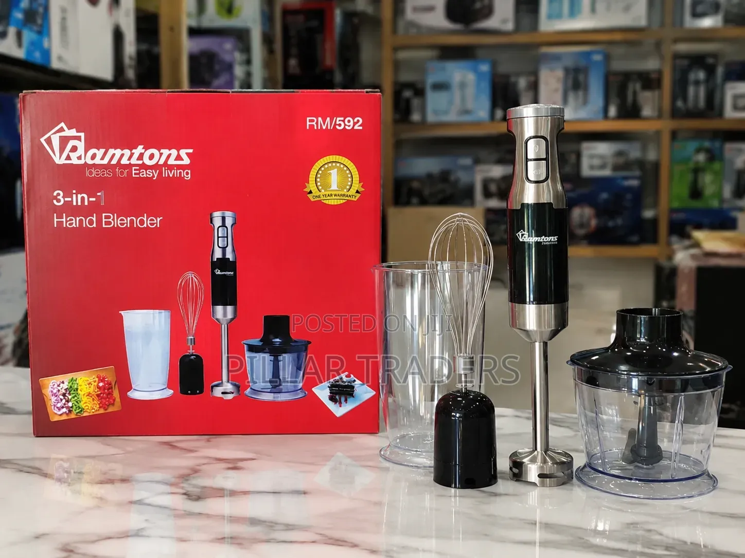Ramtons 3-in-1 Hand Blender Set – Rm/592