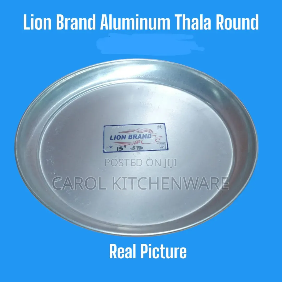 15 Inch Aluminium Round Tray/ 38 Cm Aluminium Round Thala Tray