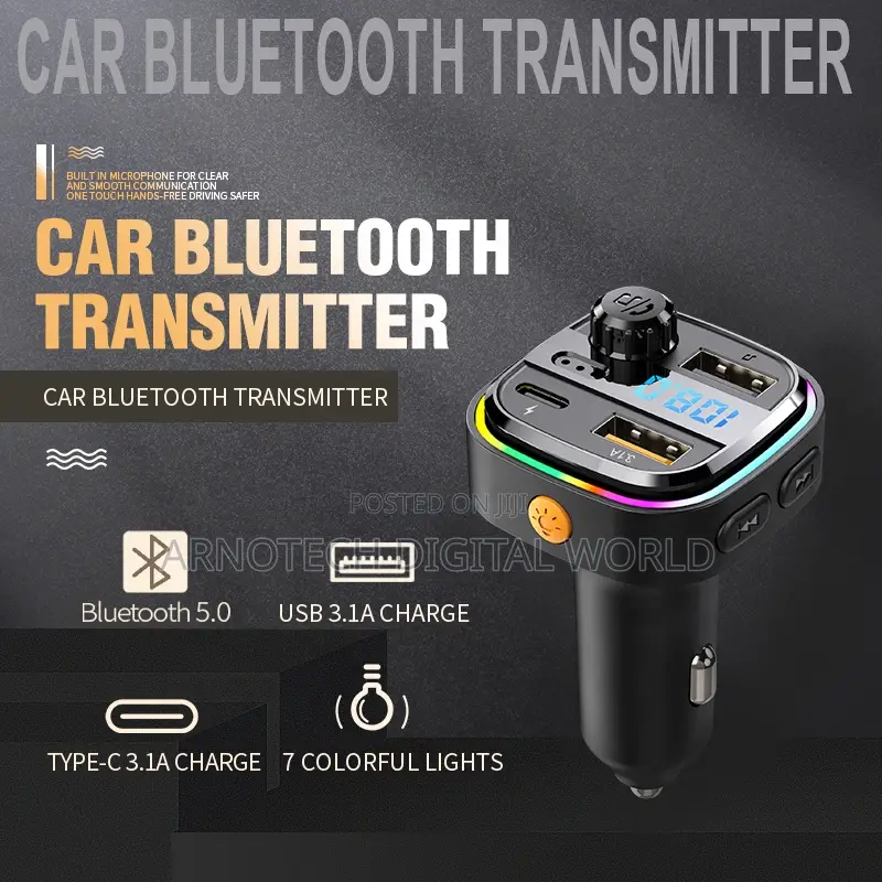 Bluetooth Car Fm Modulator Transmitter With Dual Usb Fast Charging