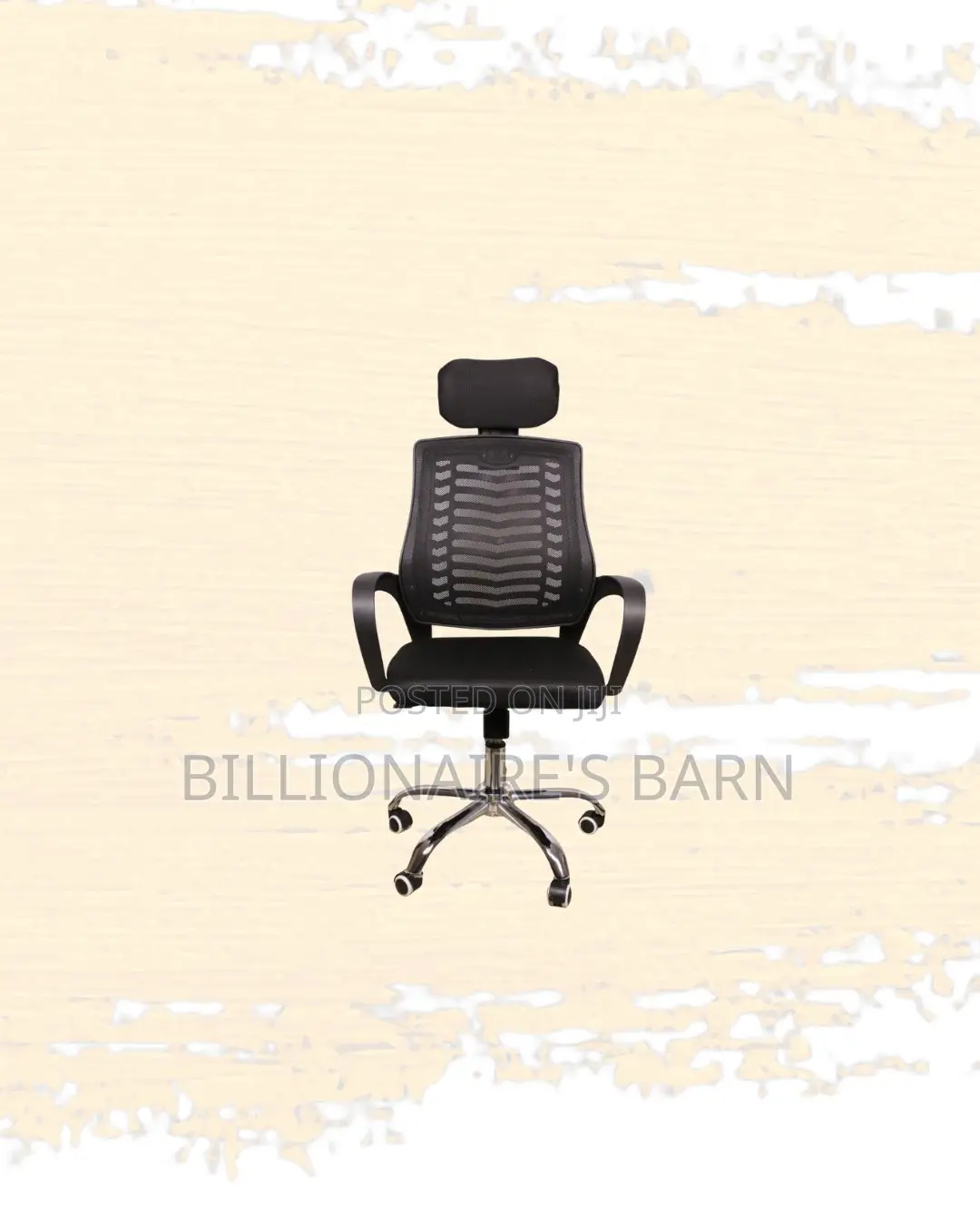 Modern Secretarial Mesh Chair Adjustable Headrest and Lumbar Support