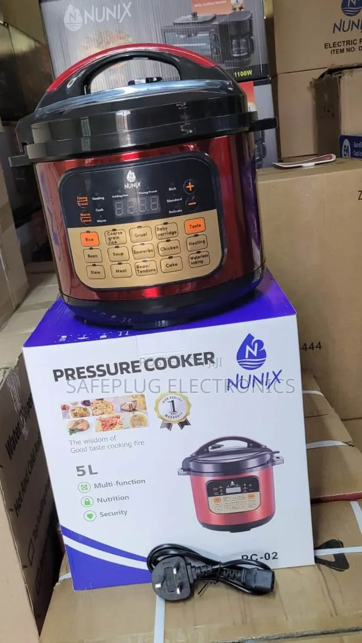 Nunix 5l Pressure Cooker Pc-02 – Fast Smart Cooking Machine