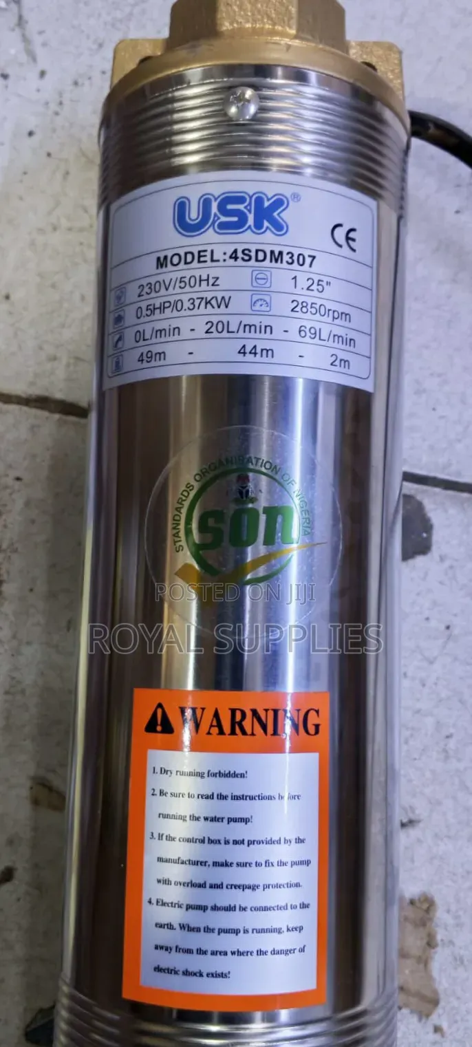 Usk 0.5hp Electric Submersible Water Pump