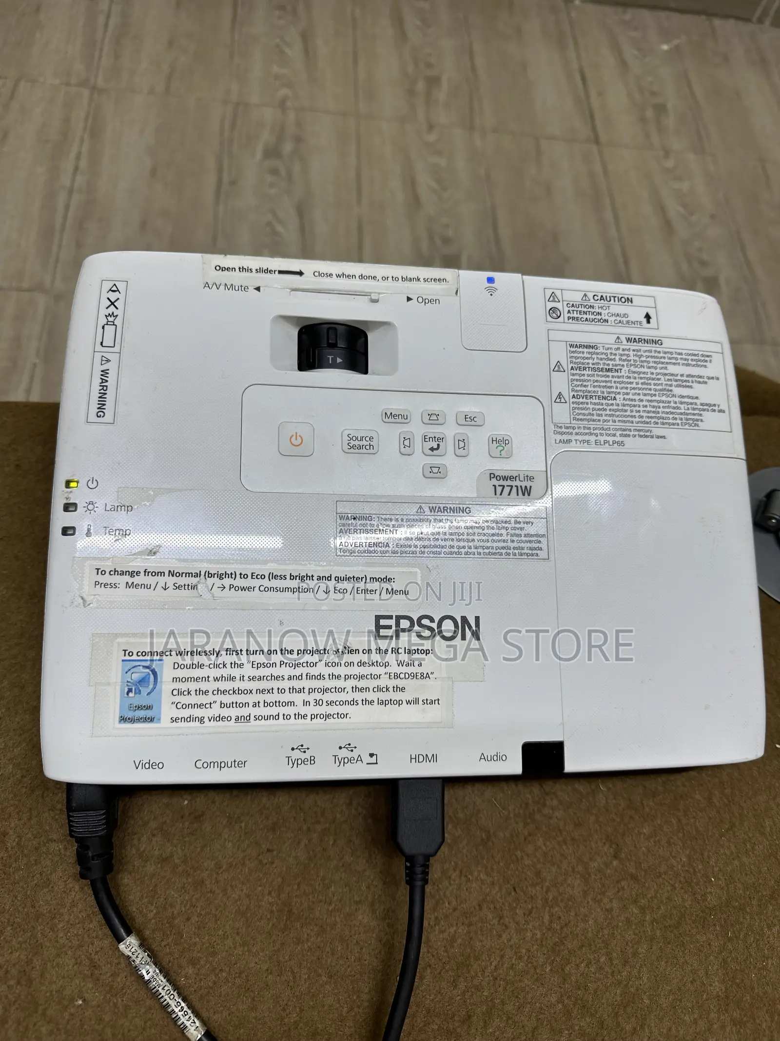 Epson Powerlite 1771w Portable Projector.