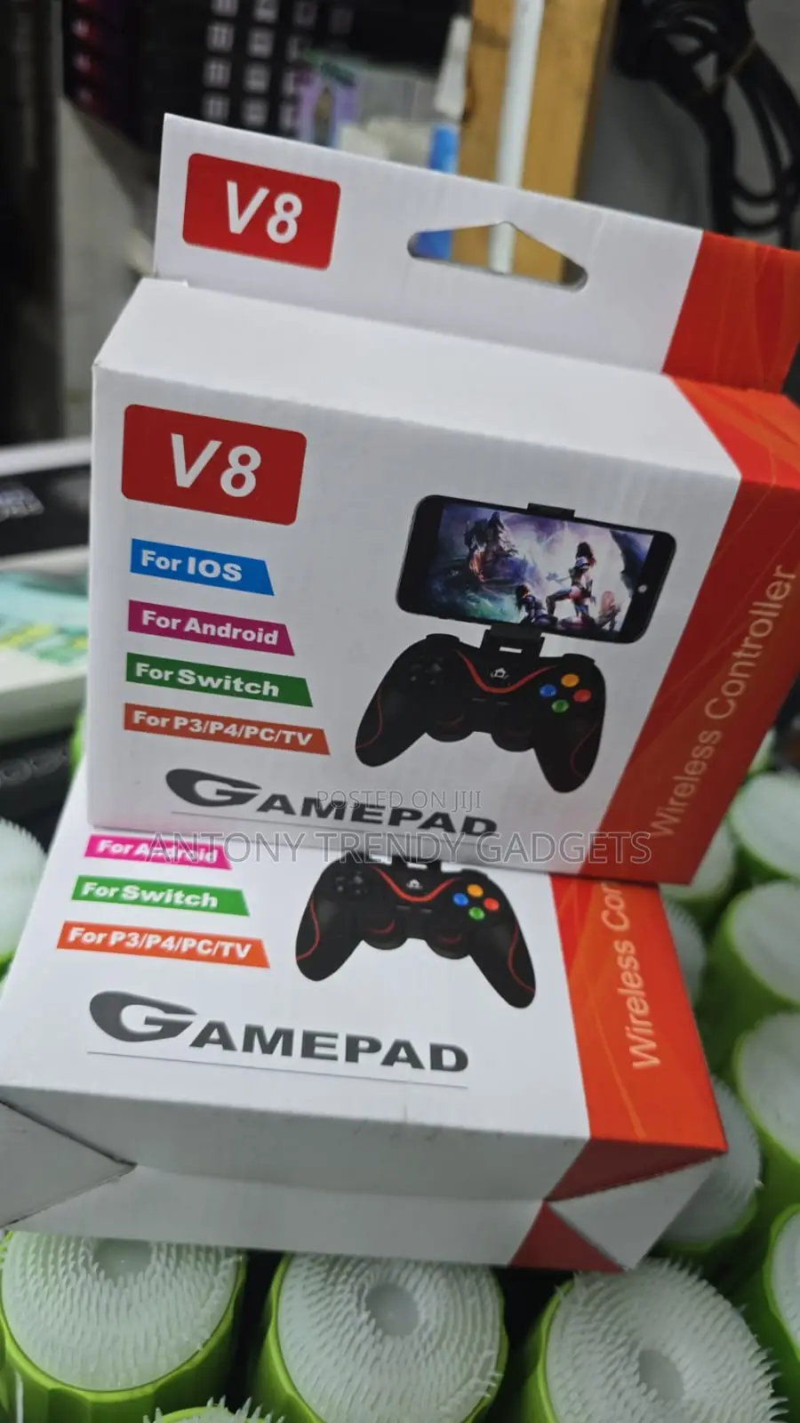V8 Wireless Gaming Controller Dual Vibration Rechargeable