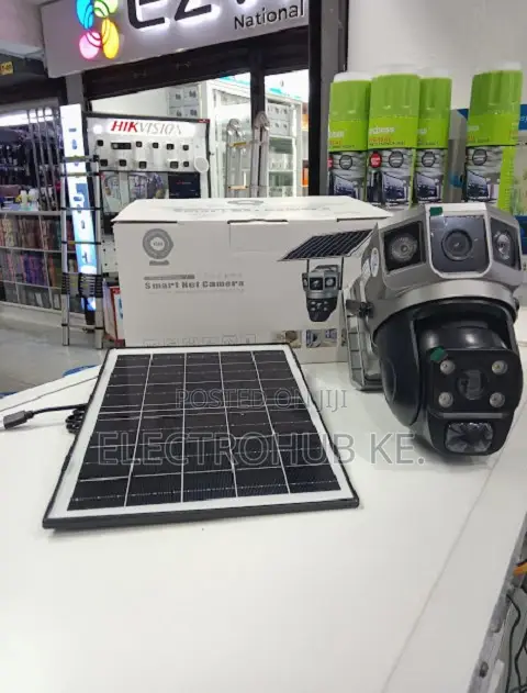 V380 2+2mp Solar CCTV Camera Wireless Outdoor Security