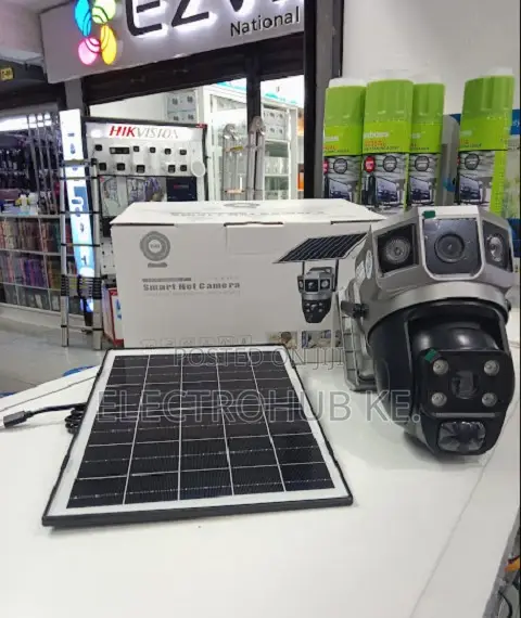 V380 Dual Lens PTZ Solar Camera Outdoor Monitoring System
