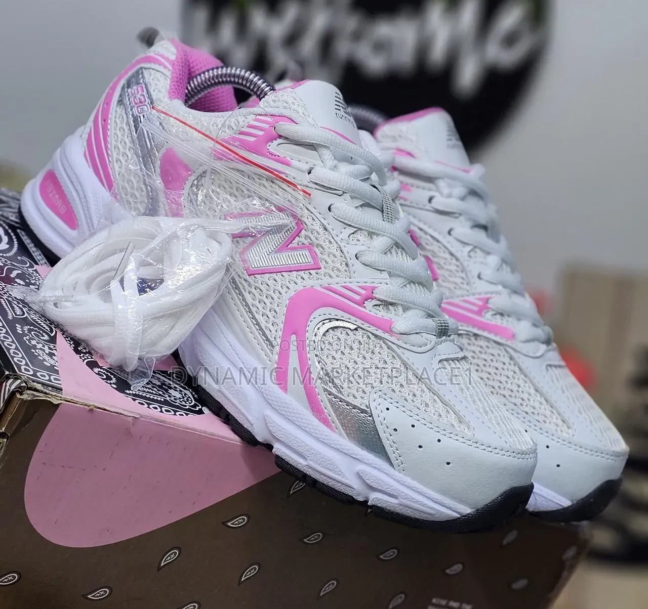 New Balance 530 White and Pink Shoes