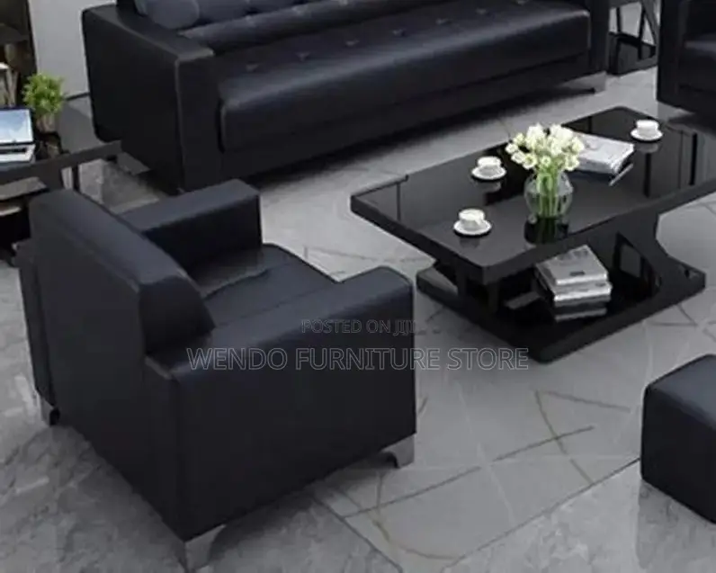 Office Sofa; Five Seaters Executive Leather Office Sofa Set