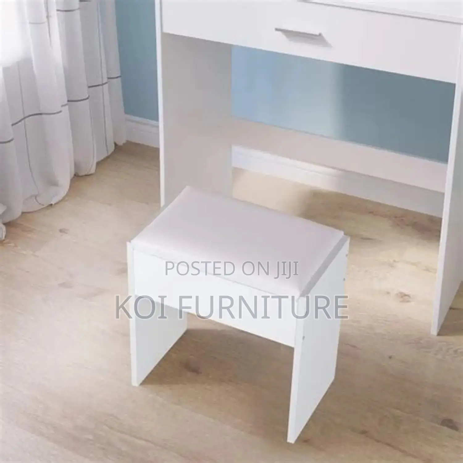 Dressers; White Classic Girls Bedroom Dressing Vanity Chairs
