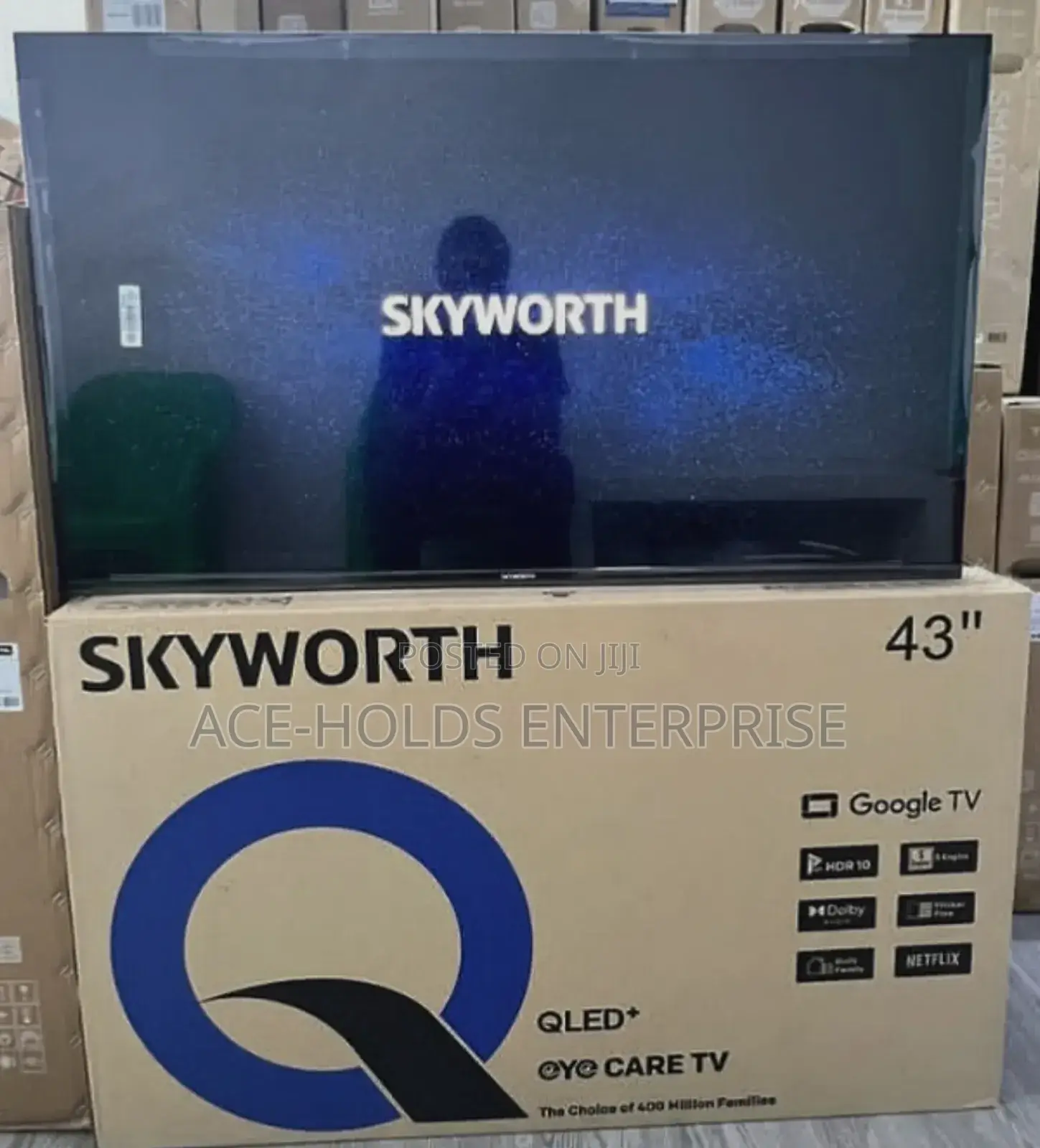 Skyworth 43 Qled+ Smart Google Poweres Frameless Tv - Eye Care