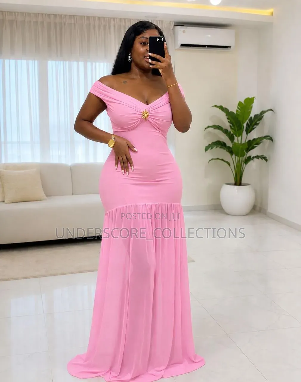 Mermaid Shape Dinner Dresses in Plain Colours
