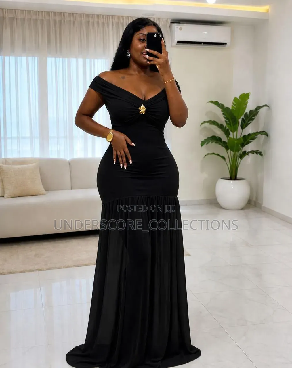Mermaid Shape Dinner Dresses in Plain Colours