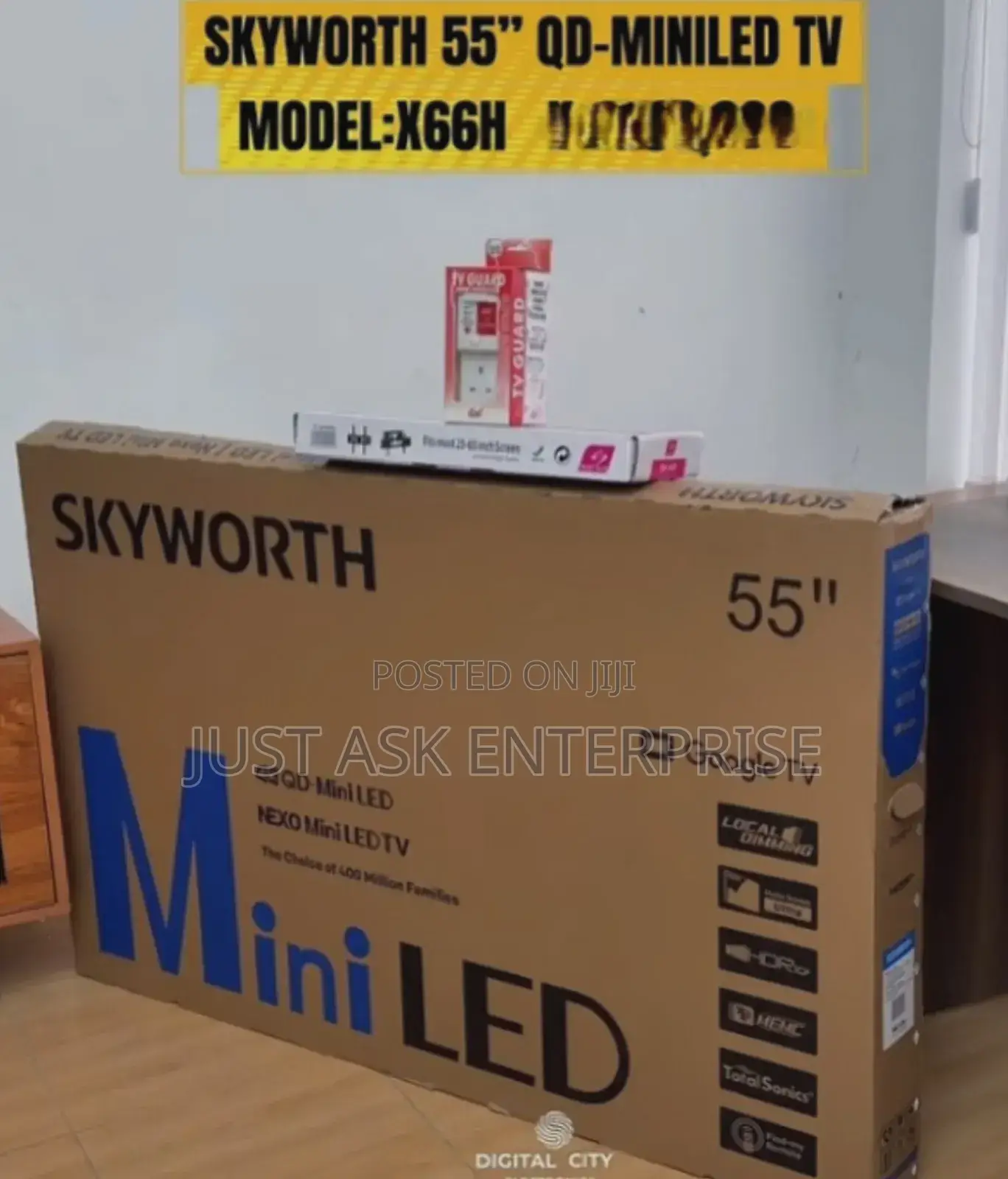 Skyworth 55" Mini-Led Qd Smart Google Tv - Frameless