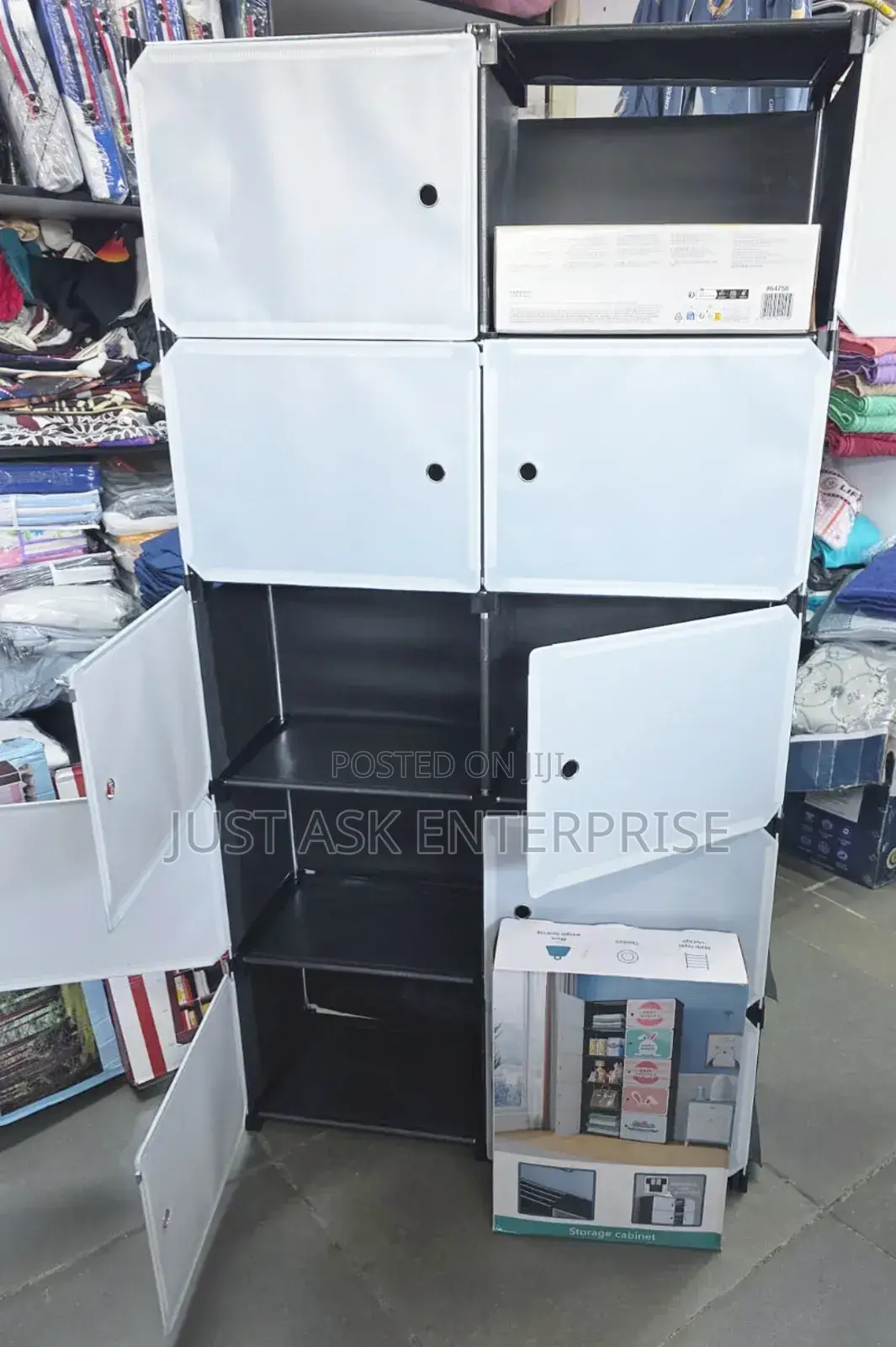 2 Column Quality and Space Fitting Plastic Wardrobe