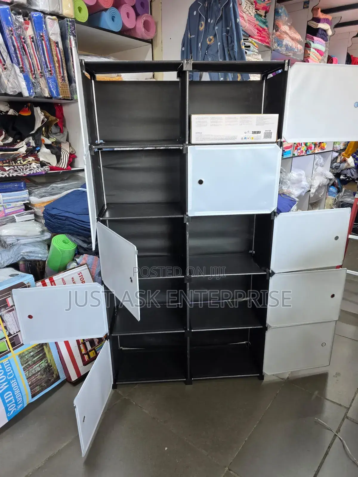 2 Column Quality and Space Fitting Plastic Wardrobe