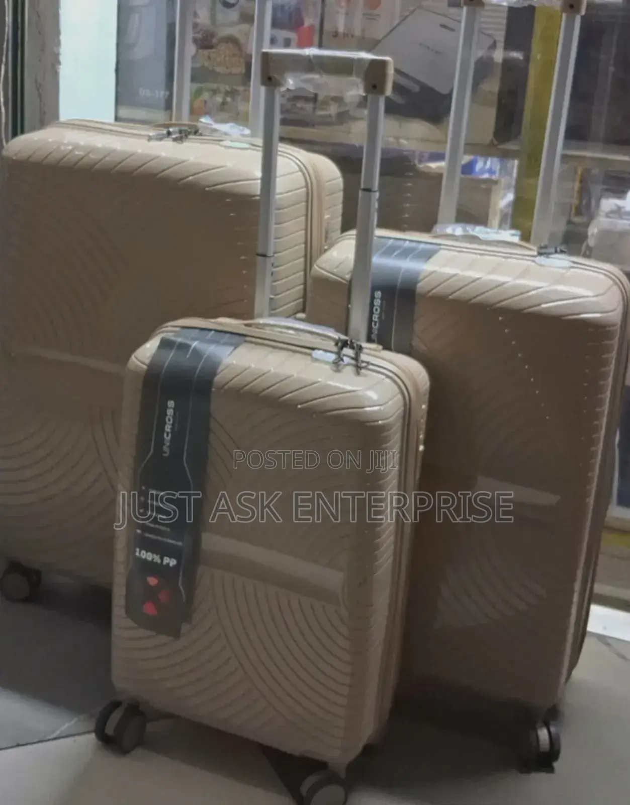 Quality Travel Rubber Suitcase - 3 in 1 Case Set (Multi-Color)