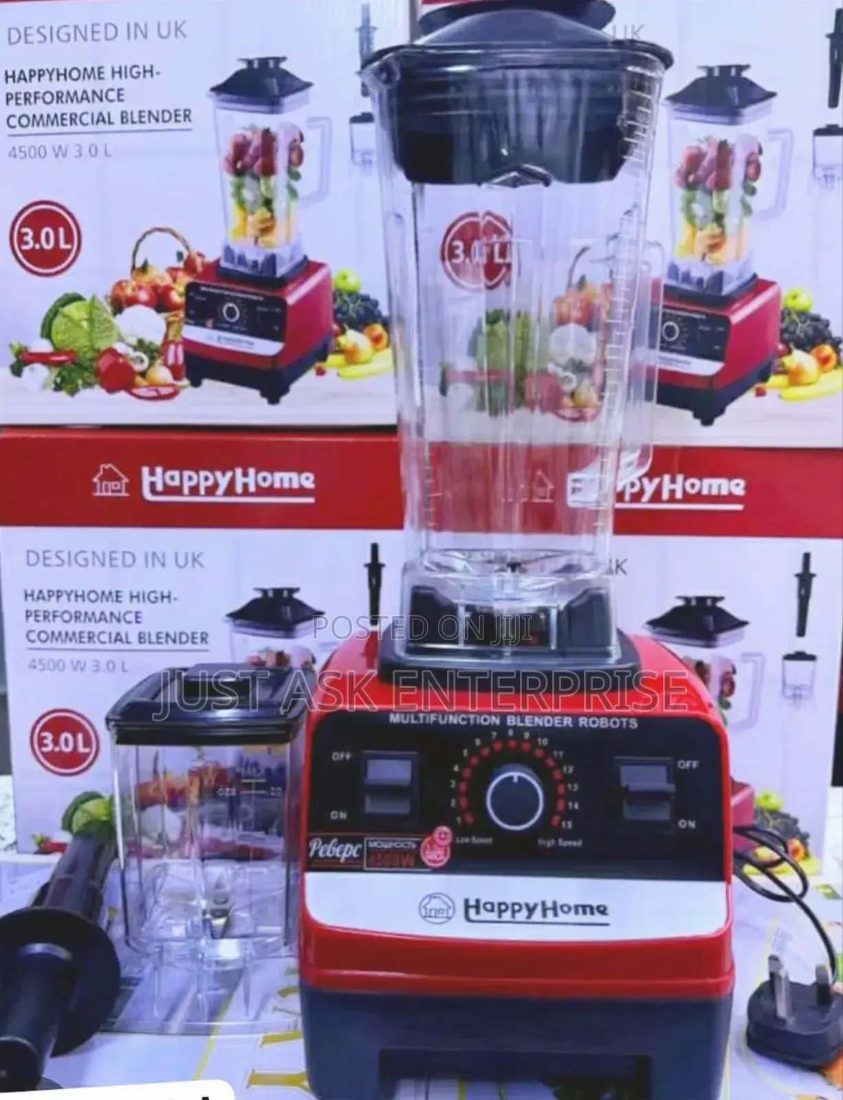 3 Litres - 4500watts Happy Home Commercial Blender (Silvercrest Model)