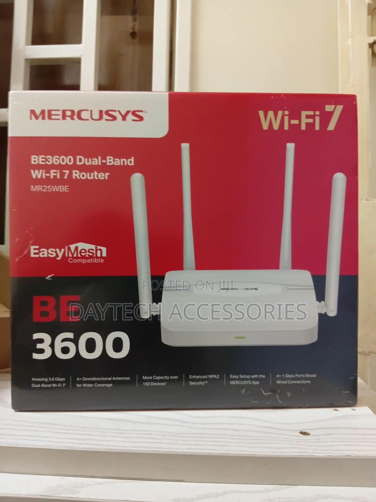 Mercusys Mr25wbe Wi-Fi 7 Router With Be3600 Dual-Band Speeds.