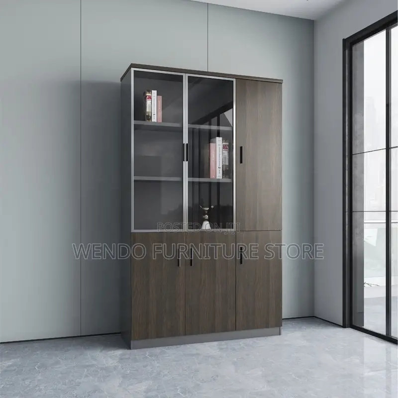 Office Cabinets; Executive Filing Cabinet With Three Lockable Doors