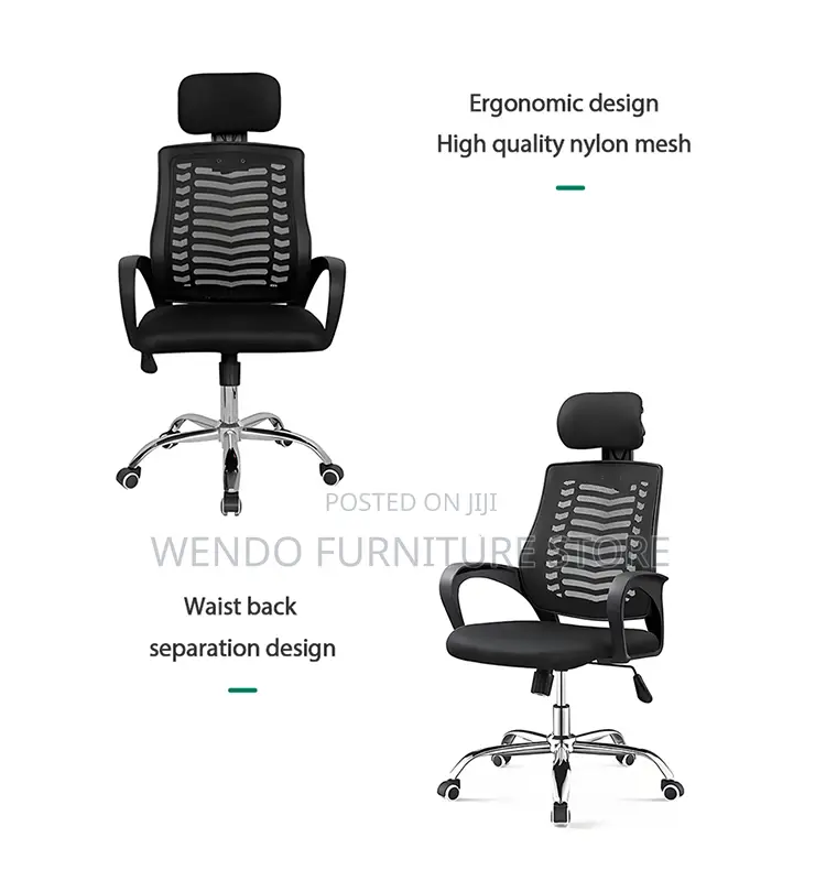 Office Chairs; Ergonomic Executive Headrest Mesh Office Chairs