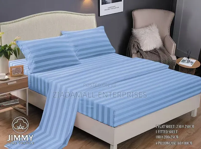 7 Striped Bedding Set – 6 Piece Home 2 Bedsheets and 4 Pillow Cases