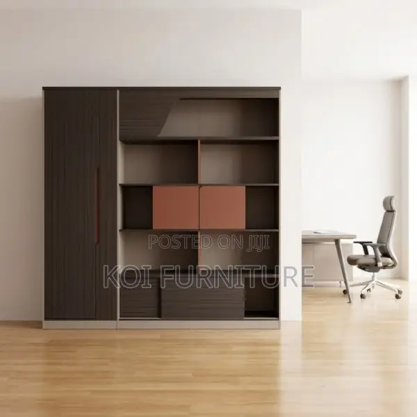 Wall Unit : Modern Two-Tone Imported Executive Wall Unit