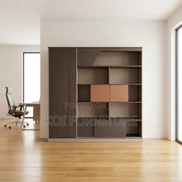 Wall Unit : Modern Two-Tone Imported Executive Wall Unit